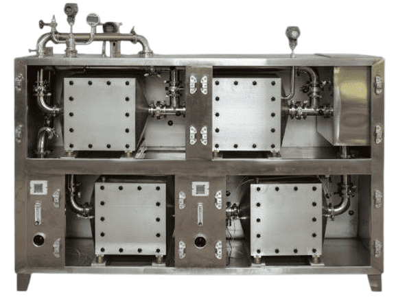 Iodine Air Systems custom HVAC air purification installation — industrial filter housing in critical facility mechanical room