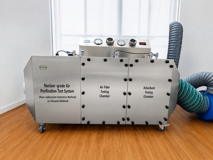 Nuclear-grade Air Purification Test System — Non-radioactive Detection Method (n-Hexane Method) — Air Filter Testing Chamber and Adsorbent Testing Chamber — equivalent to cyclohexane DIN 3754 test apparatus